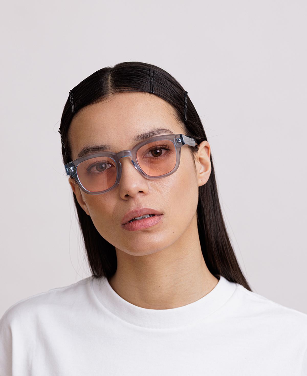 AUSTIN REVEAL - Transparent Blue / Transparent Peach-red tint