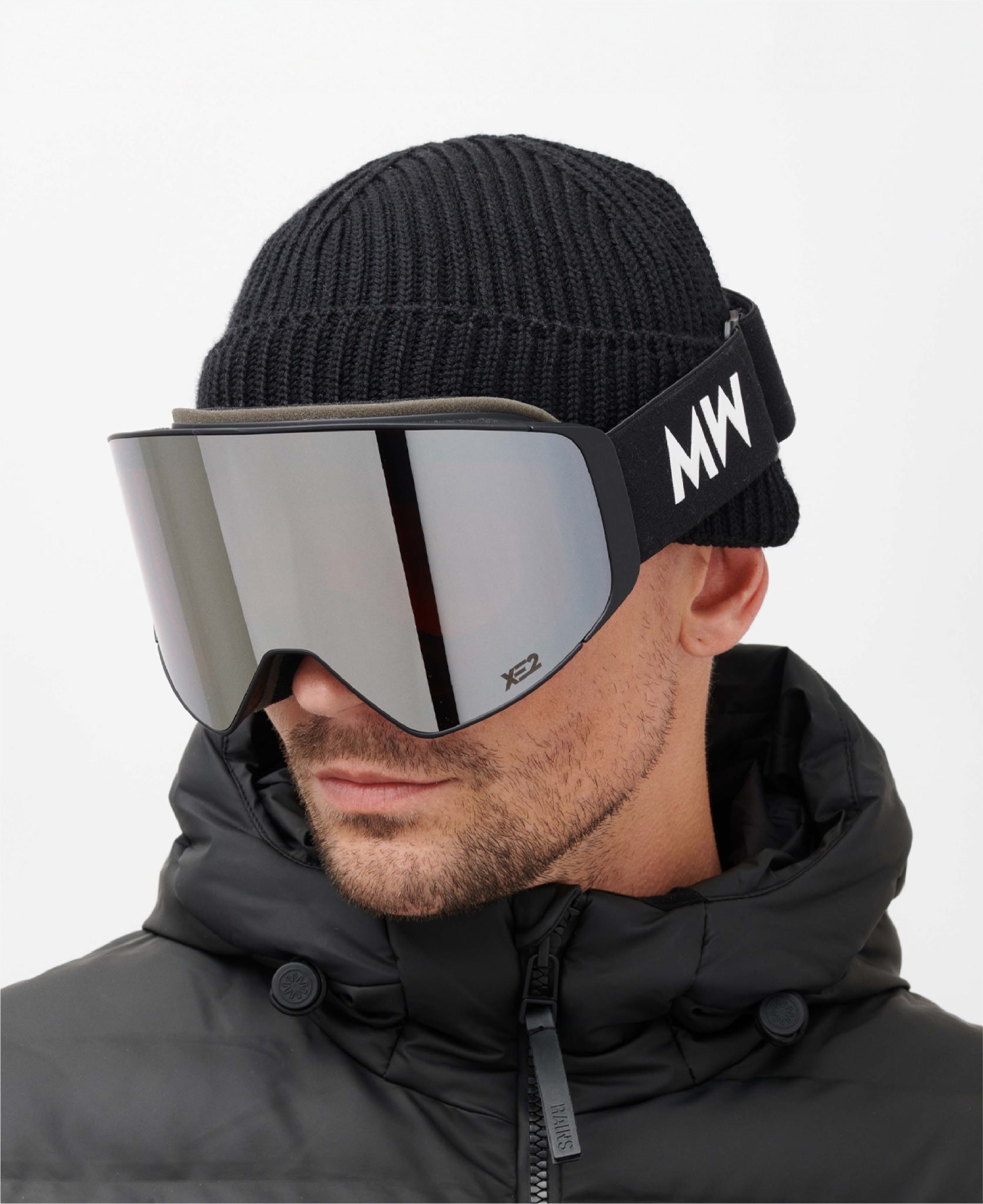 Black reflective ski goggles on sale